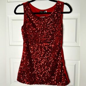 New with tags red sequin top